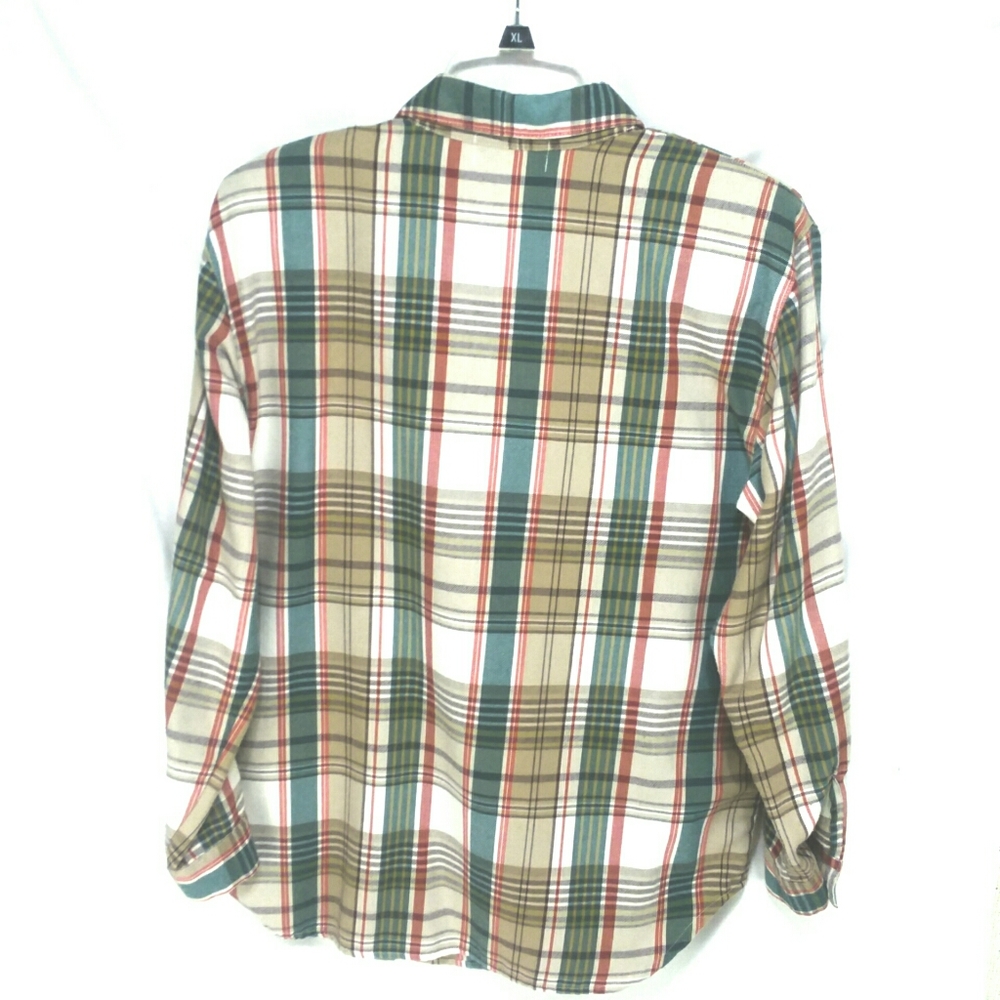 Alfred Dunner Womens Sz 10 Plaid Flannel LS Blouse - Picture 2 of 6